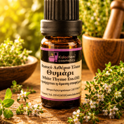ΑΙΘΕΡΙΟ ΕΛΑΙΟ ΘΥΜΑΡΙ ΦΥΣΙΚΟ ΛΕΥΚΟ  (Thymus vulgaris flower/leaf oil WHITE)
