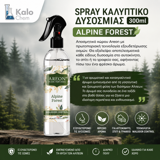 SPRAY ΚΑΛΥΠΤΙΚΟ ΔΥΣΟΣΜΙΑΣ 300ml ALPINE FOREST