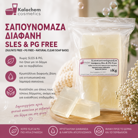 ΣΑΠΟΥΝΟΜΑΖΑ ΔΙΑΦΑΝΗ SLES & PG FREE 1kg