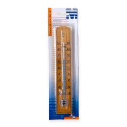 ΘΕΡΜΟΜΕΤΡΟ  ΞΥΛΙΝΟ ΤΟΙΧΟΥ ( 20cm x 3,5 cm)  -30°C έως + 50°C