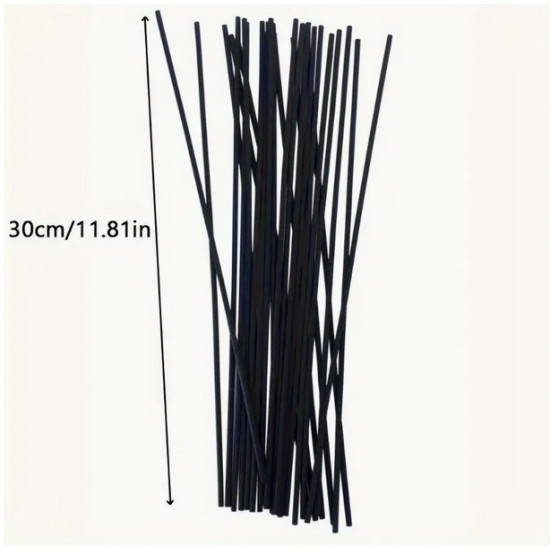 FIBER REED DIFFUSER STICKS BLACK 50τεμ (30cm μήκος)