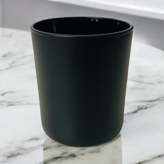 ΠΟΤΗΡΙ ΓΥΑΛΙΝΟ ALANYA 250ml ΜΑΥΡΟ ΜΑΤ Φ78 x 88mm