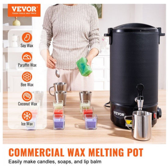 ΗΛΕΚΤΡΙΚΟ WAX MELTER 10L VEVOR ΓΙΑ ΚΑΤΑΣΚΕΥΗ ΚΕΡΙΩΝ  (30°C-110°C)