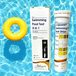 ΤΑΙΝΙΕΣ ΜΕΤΡΗΣΗΣ ΝΕΡΟΥ ΠΙΣΙΝΑΣ 5 ΣΕ 1 (50  ΤΑΙΝΙΕΣ)  Johnson test papers swimming pool test 5 in 1 (J-QUANT)