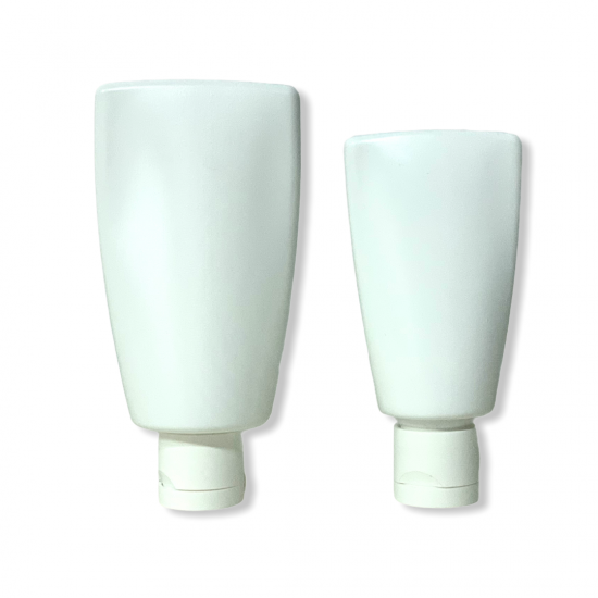 ΣΩΛΗΝΑΡΙΟ SOFT TOUCH ΛΕΥΚΟ με ΠΩΜΑ flip top χωρητικότητας 50 ml & 100 ml ΚΟΝΤΗ ΦΟΡΜΑ